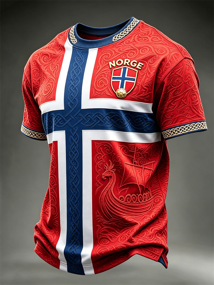 Norway World Cup 2026 Merch Viking Ship Norge Flag T-Shirt FIFA Merch Gift For Game Day