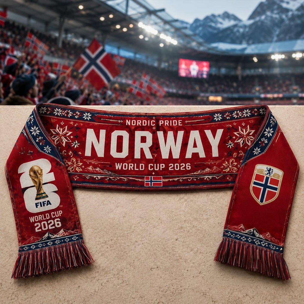 Norway World Cup 2026 Scarf Nordic Pride Norway National Team Merch Gift For Football Fans