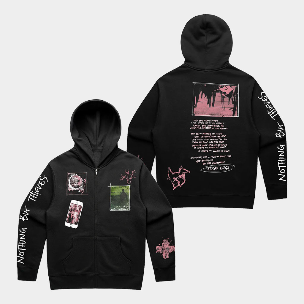 Nothing But Thieves Merch 2026 Stray Dogs Zip Hoodie Gifts For Rock Music Lovers