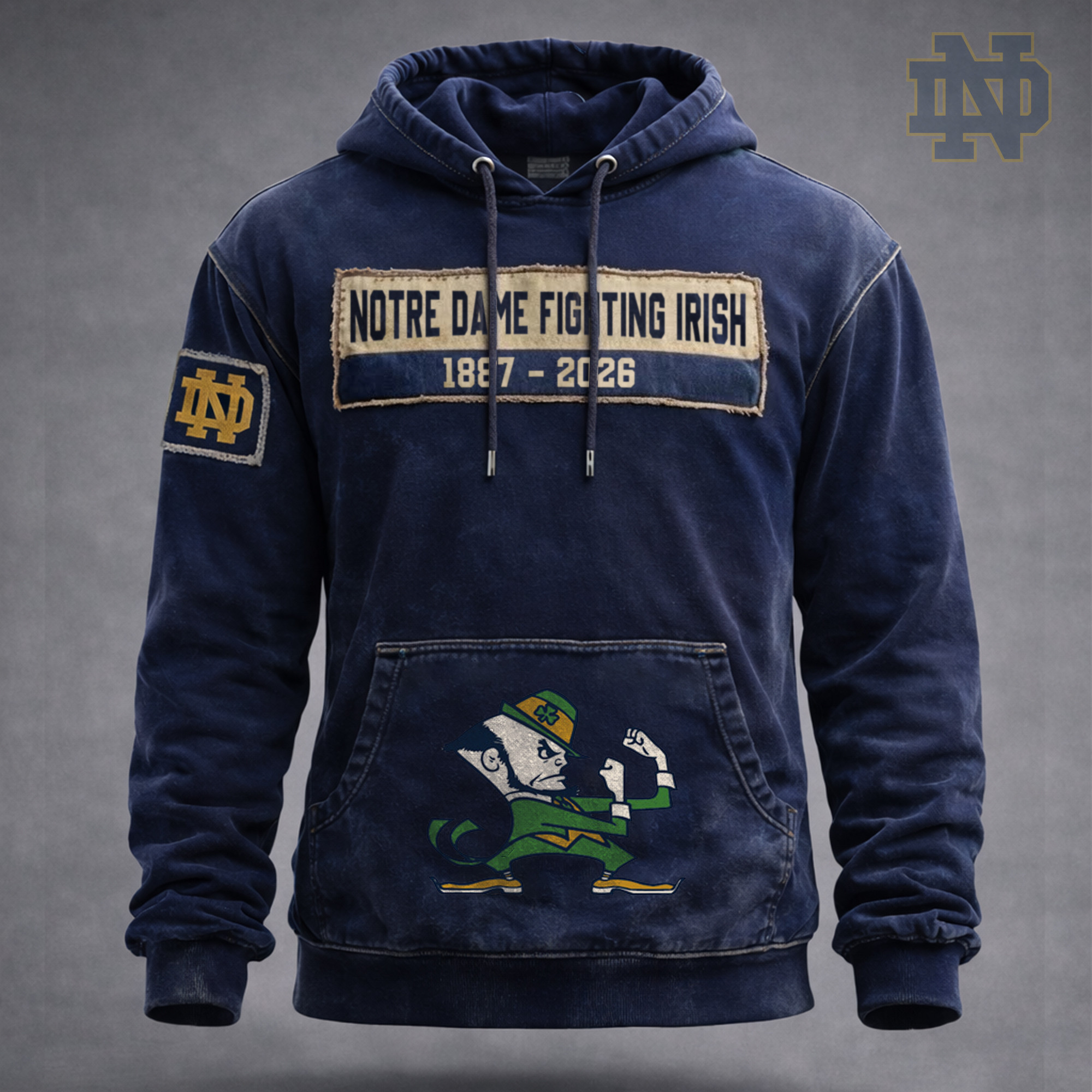Notre Dame Fighting Irish 1887 2026 Anniversary Hoodie Presents For Football Lovers