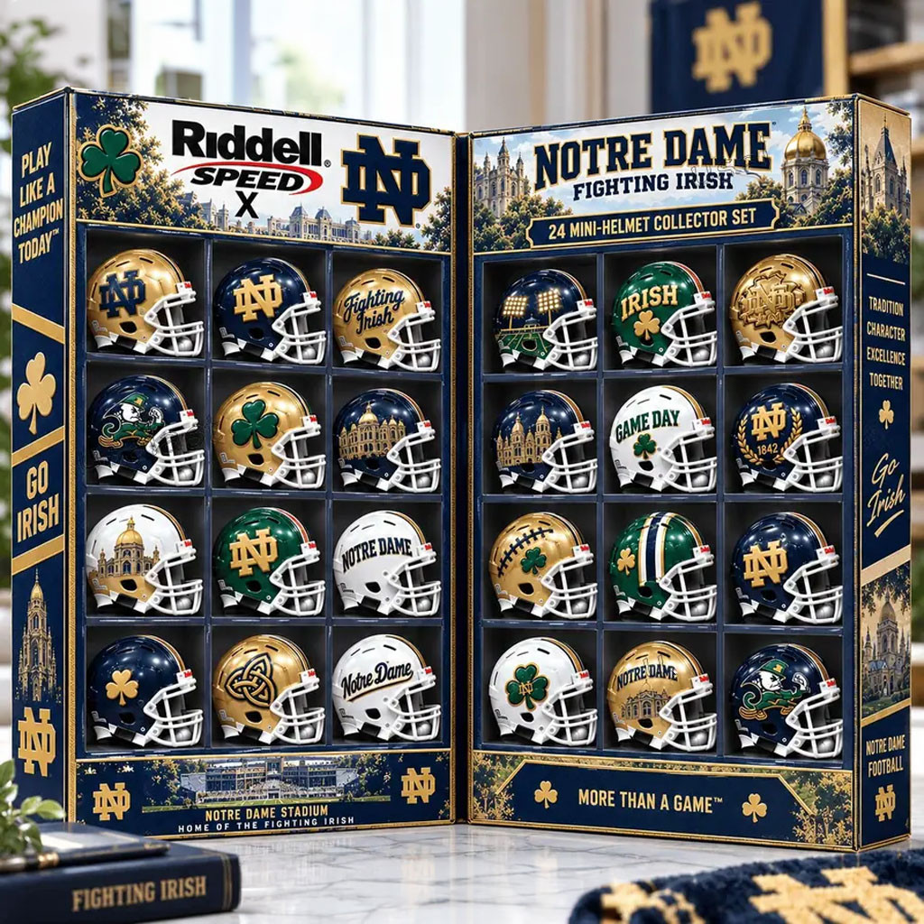 Notre Dame Fighting Irish Advent Calendar 2026 Christmas Ornaments Notre Dame Football Merch