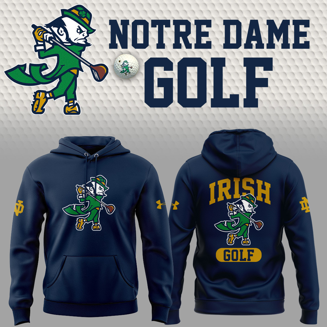 Notre Dame Fighting Irish Men’s Golf 2026 Season Leprechaun Hoodie Golf Lovers Gifts