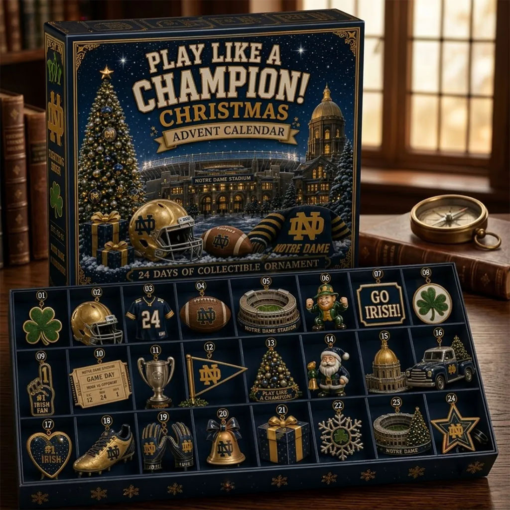 Notre Dame Fighting Irish Play Like A Champion Christmas Advent Calendar Fighting Irish Merch