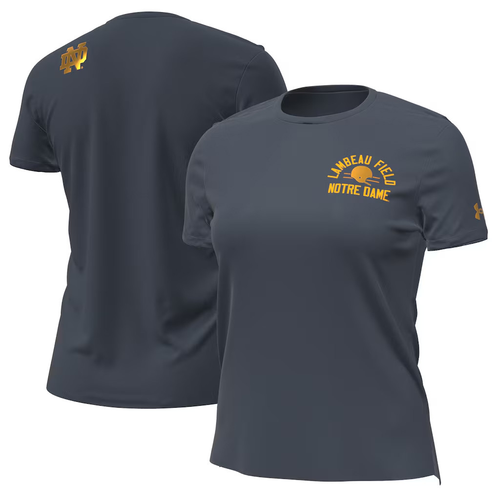 Notre Dame Merch 2026 Notre Dame Lambeau Field Shamrock Series T-Shirt Football Lover Gifts