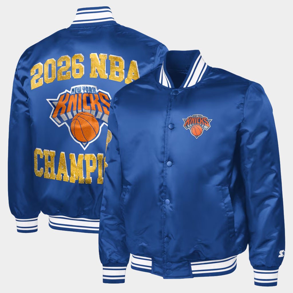 NY Knicks Champions Merch 2026 New York Knicks 2026 Finals Champions Varsity Jacket Fan Gifts