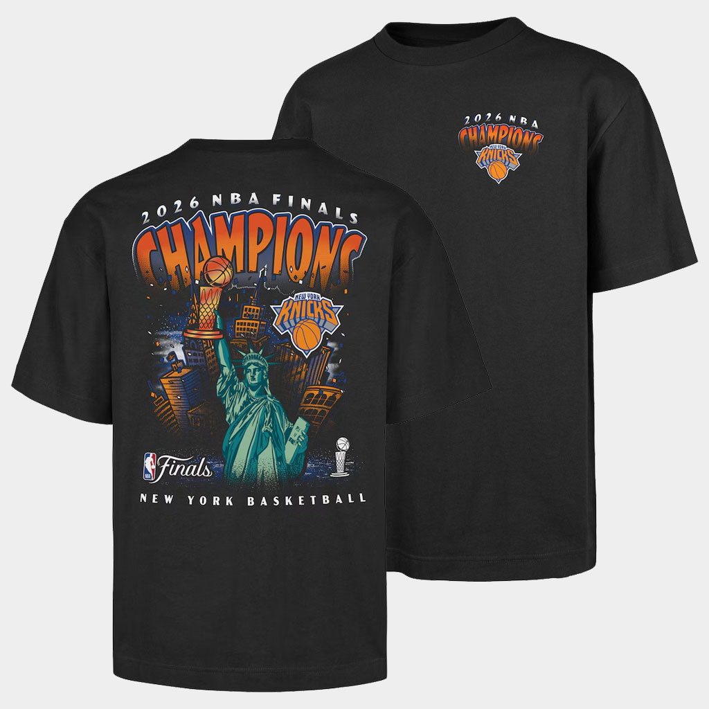 NY Knicks Championship Shirt Knicks '47 2026 Finals Champions Statue of Liberty Trophy T-Shirt