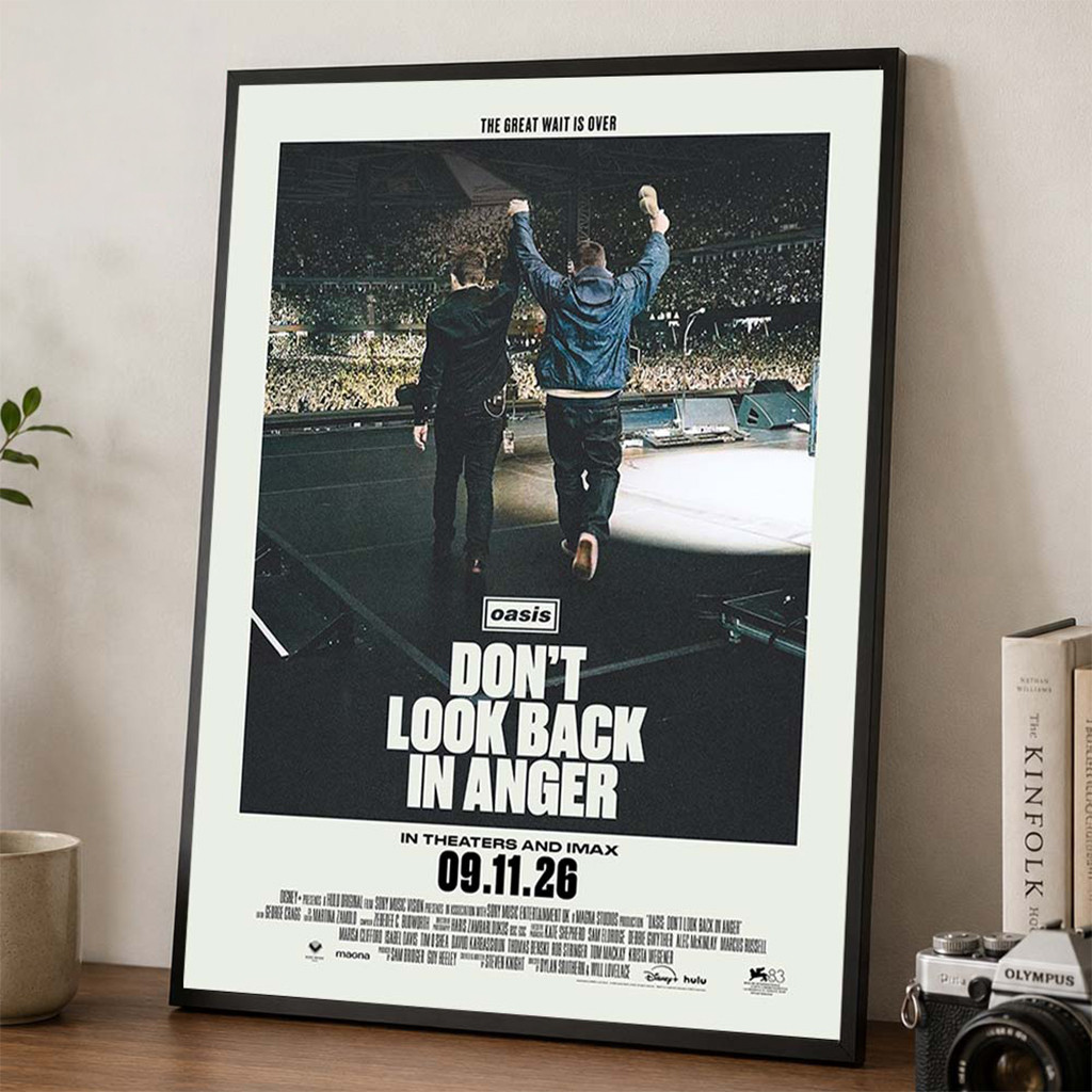 Oasis Merch Don't Look Back In Anger Documentary Movie In Theaters And Imax Sept 11 2026 Poster