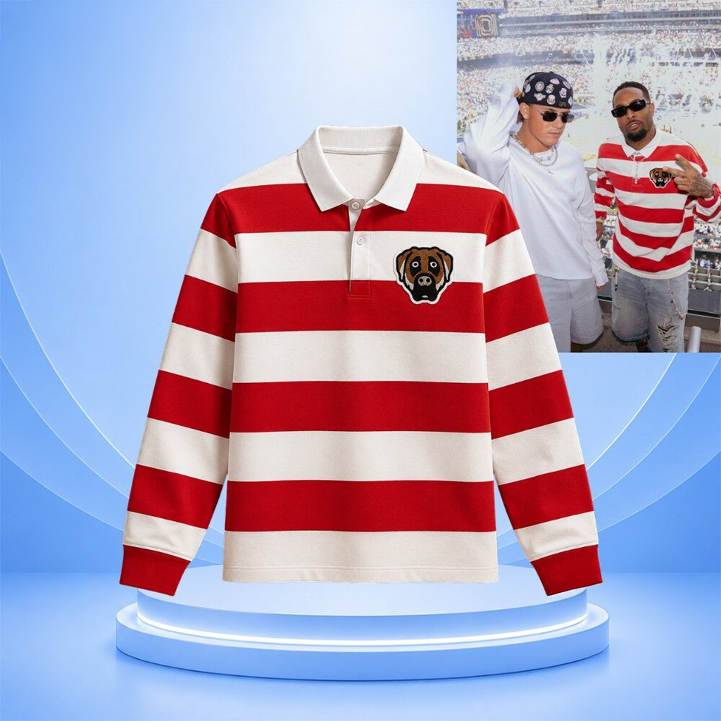 Obj Jadakiss Red And White Victor Victor Long Sleeve Polo Shirt 2026 Best Birthday Gifts