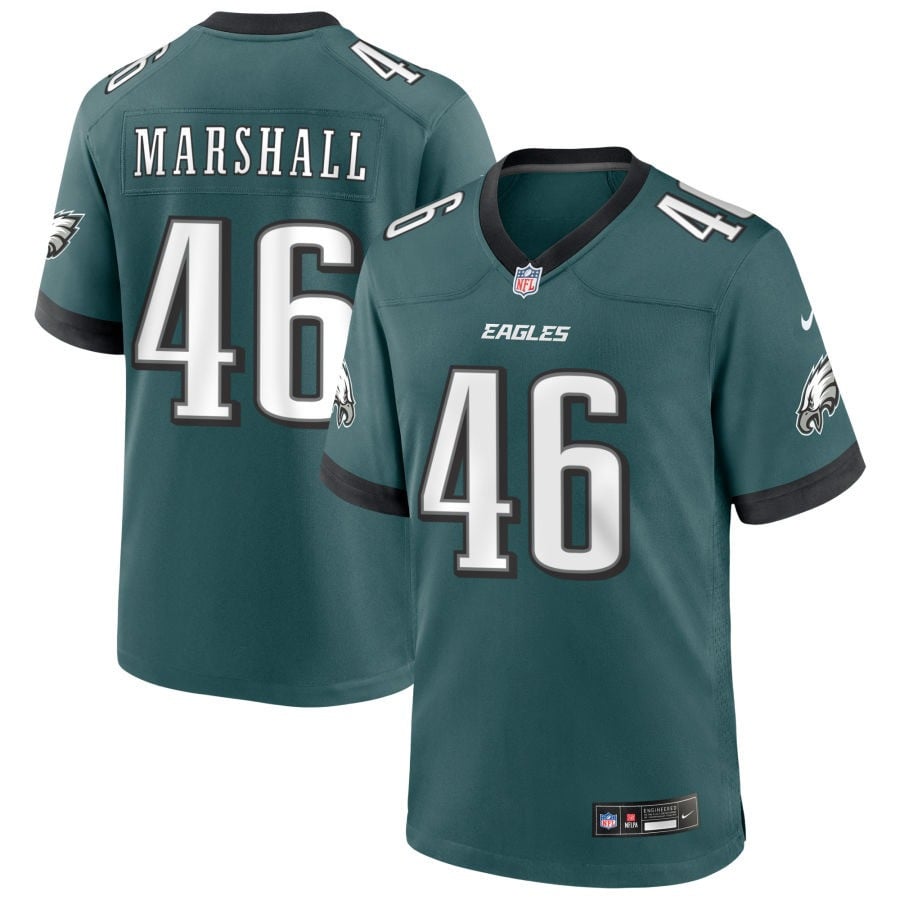 Ochaun Mathis Philadelphia Eagles 2025 Game Jersey - Midnight Green