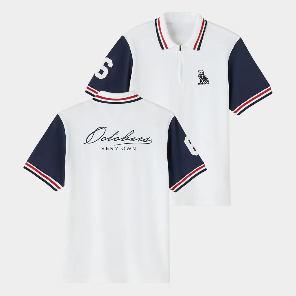 October's Very Own Merch 2026 OVO Quarter Zip Polo Shirt Birthday Ideas For Dad