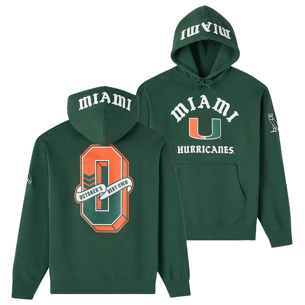 October's Very Own Merch OVO 2026 Miami Hurricanes Hoodie Game Day Hoodie Canes Merch