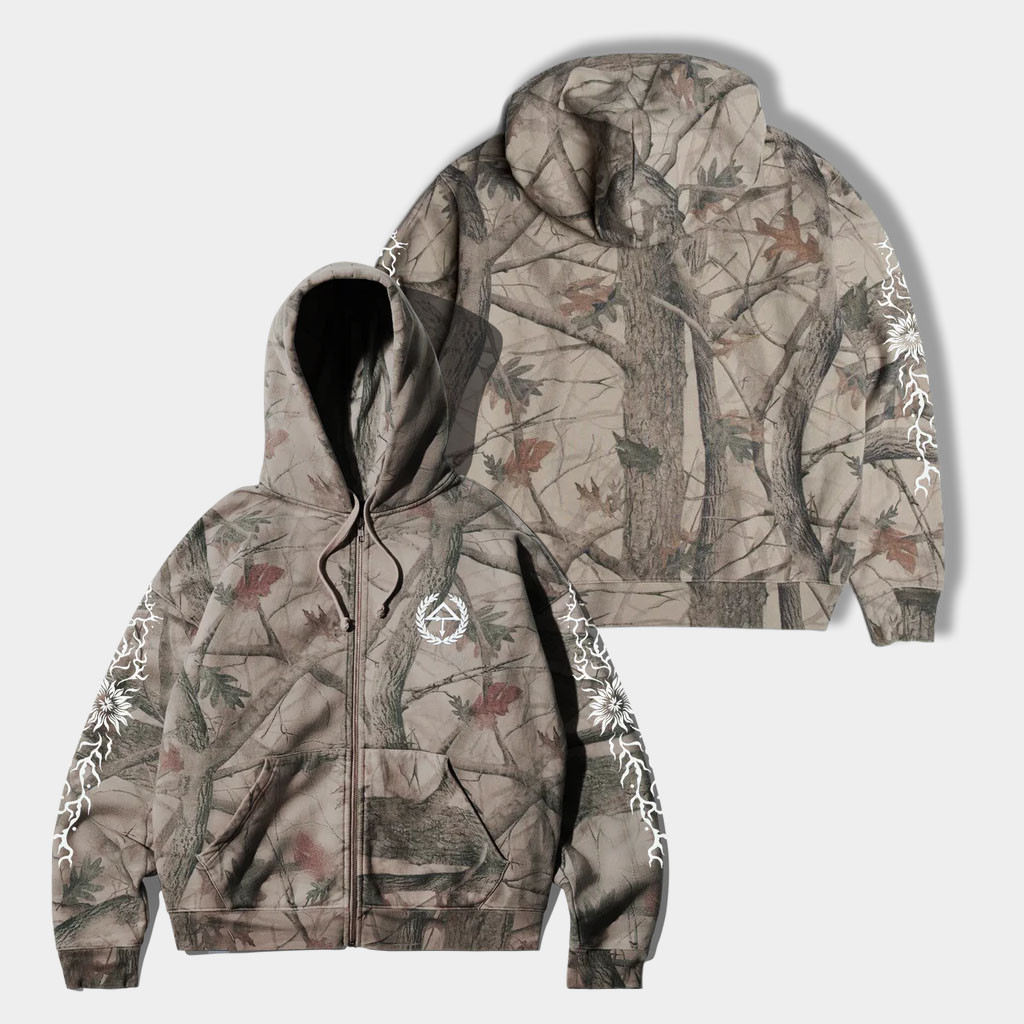 Of The Trees Merch 2026 Camo Zip Hoodie Of The Trees Band Hoodie Music Related Gifts For Guys