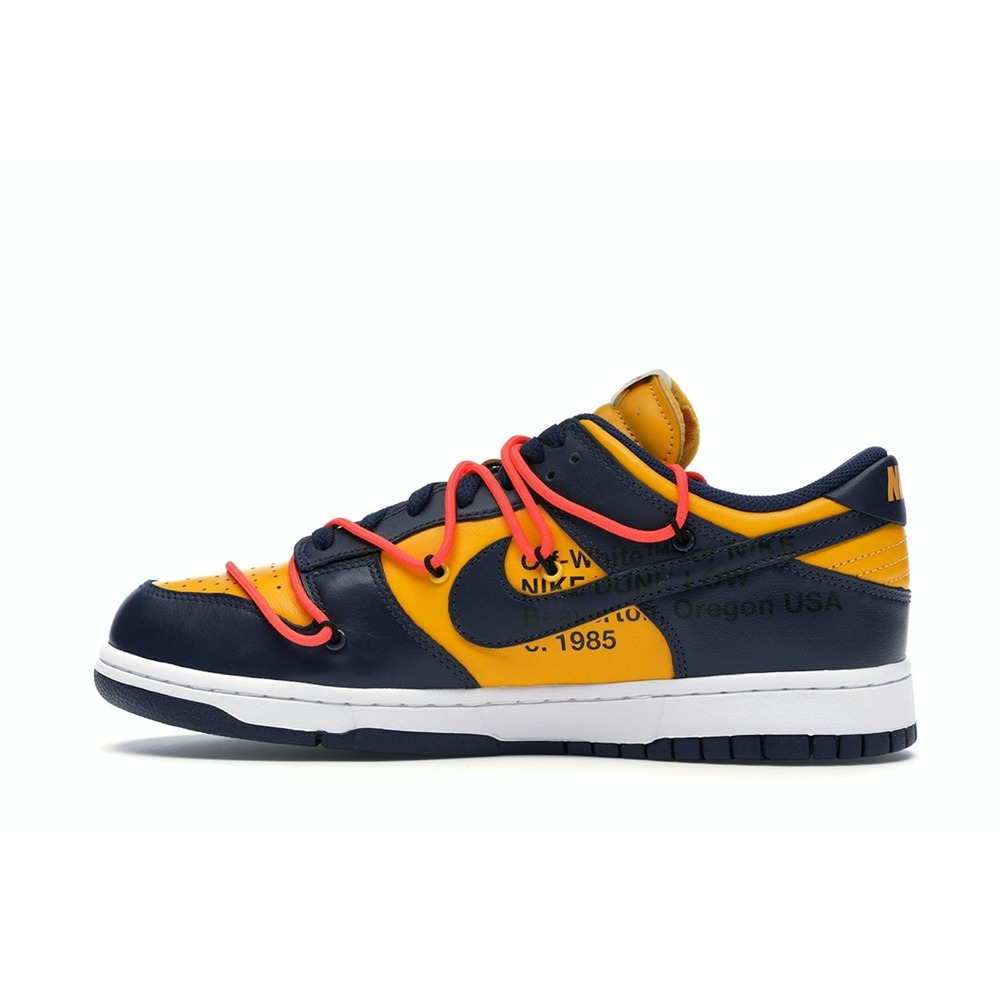 Off-White Nike Dunk Low University Gold Sneakers - CT0856-700 - Image 3