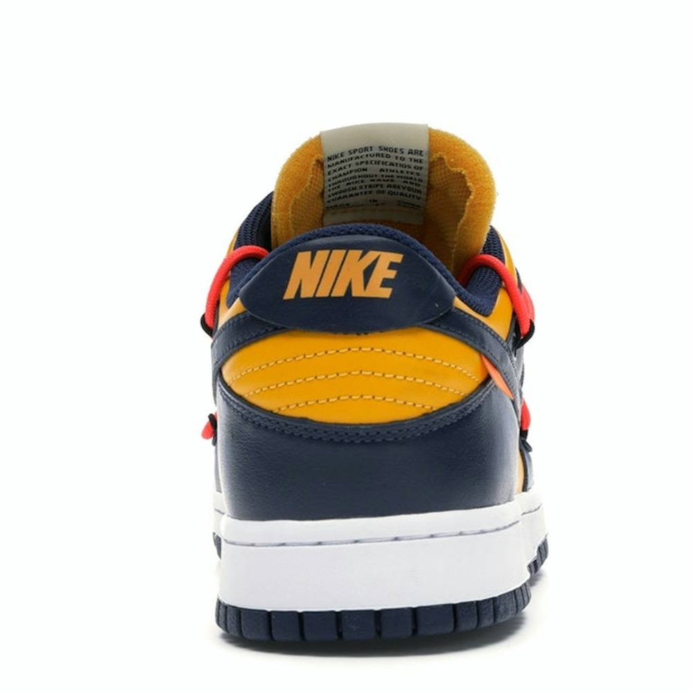 Off-White Nike Dunk Low University Gold Sneakers - CT0856-700 - Image 4