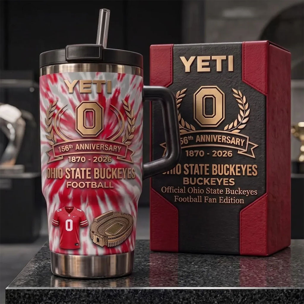 Ohio State Buckeyes 156th Anniversary Stanley Tumbler 2026 Buckeyes Merch Football Lover Gifts