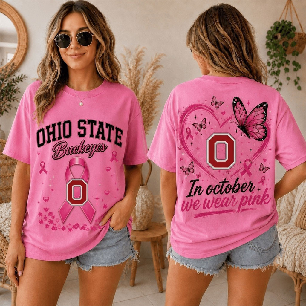 Ohio State Buckeyes 2026 Pink October Breast Cancer Awareness Pride T-Shirt Buckeyes Merch
