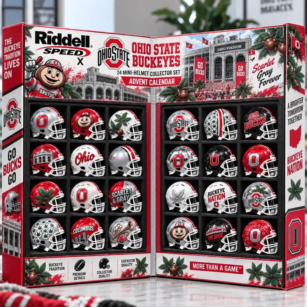 Ohio State Buckeyes Advent Calendar 2026 Christmas Tree Ornament Buckeyes Merch Football Gifts