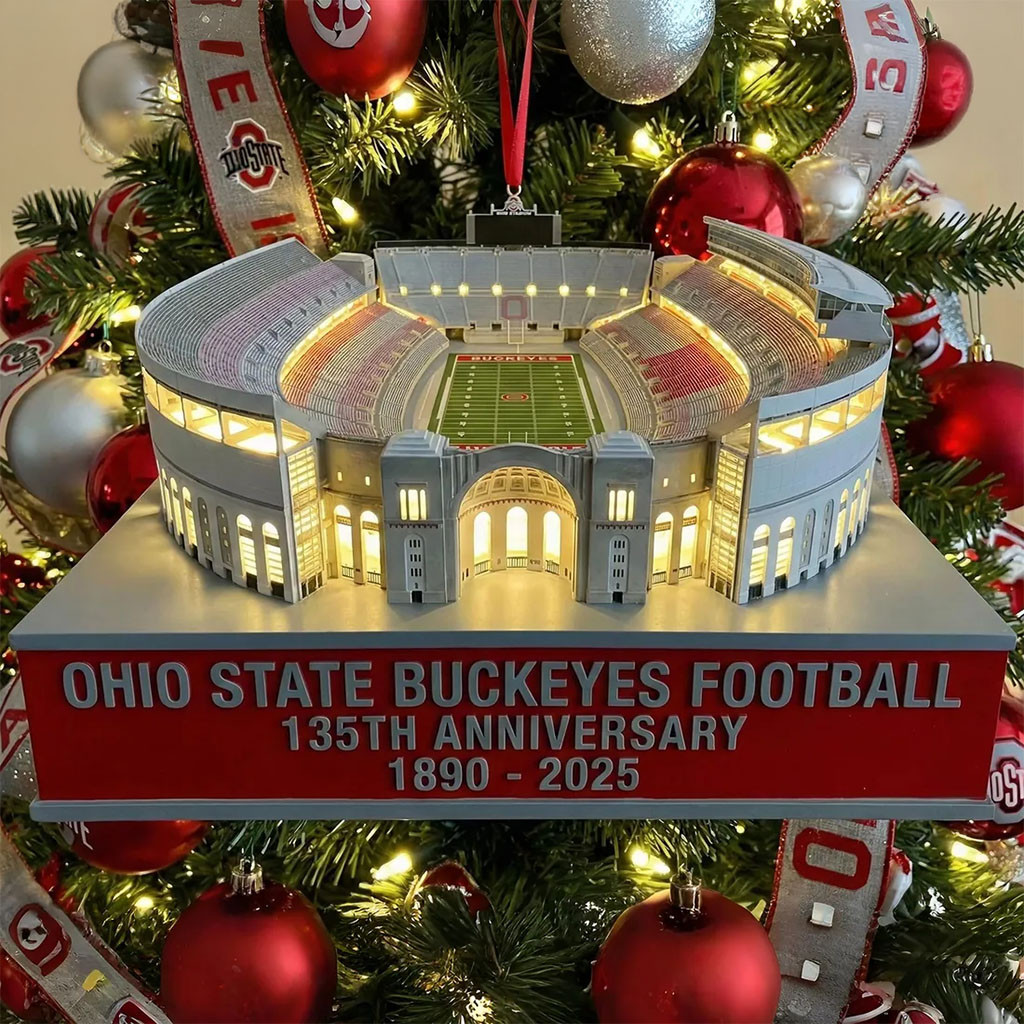Ohio State Buckeyes Football 135th Anniversary Christmas Ornament Xmas Tree Hanging Decor