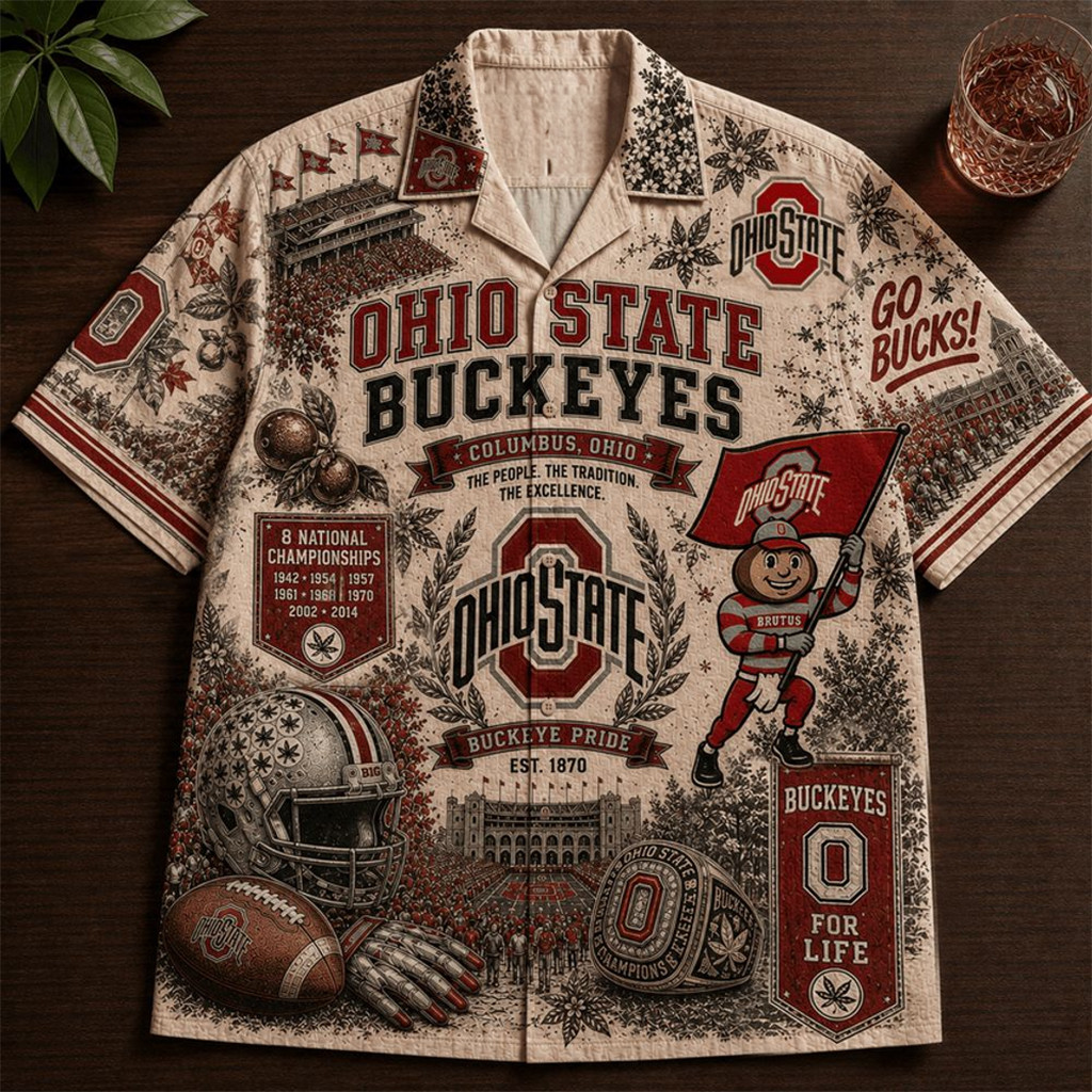 Ohio State Buckeyes Football 2026 Hawaiian Shirt Buckeyes Pride Clothing Gift For Husband