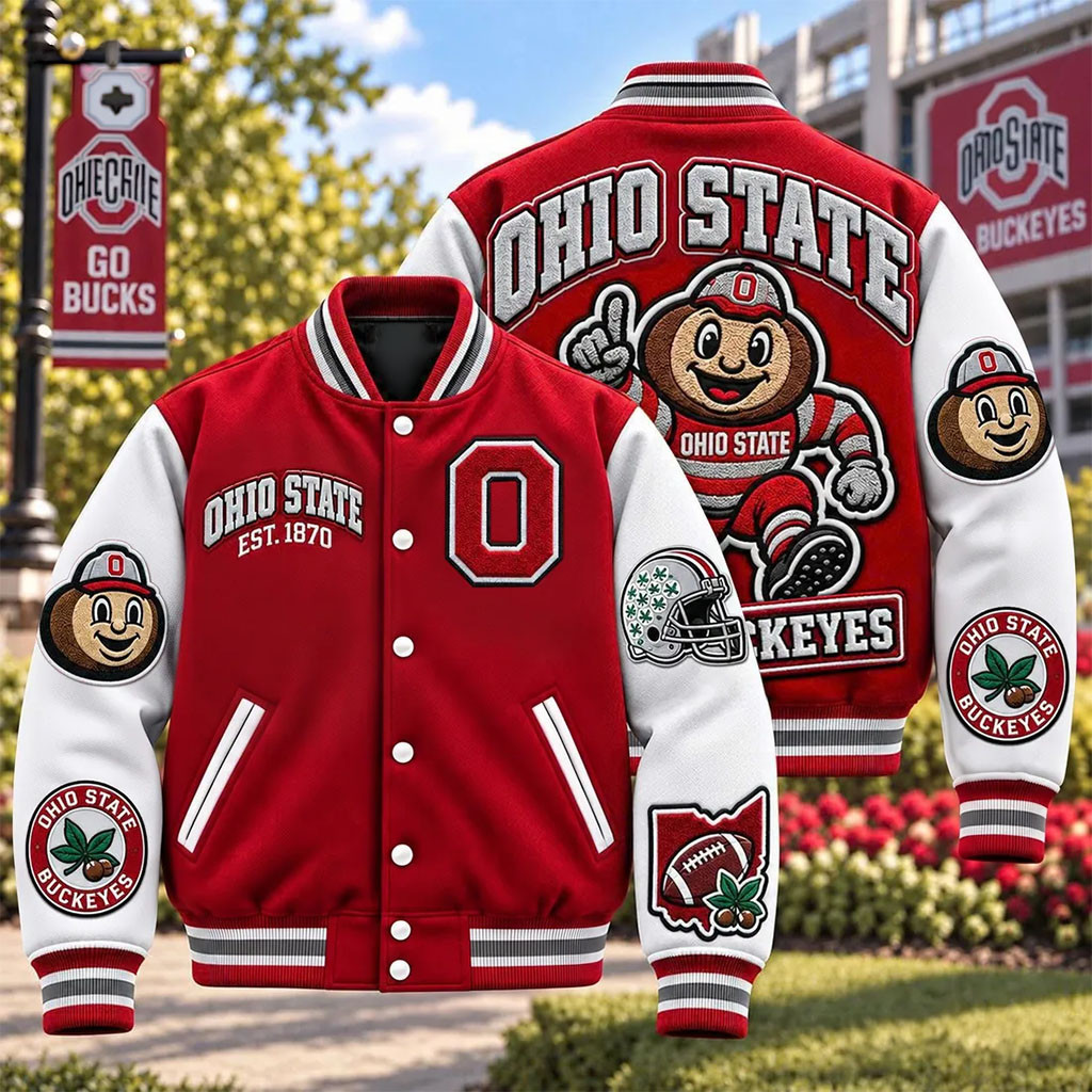 Ohio State Buckeyes Mascot Red Jacket Game Day Outfit Buckeyes Merch Gift For Football Lovers