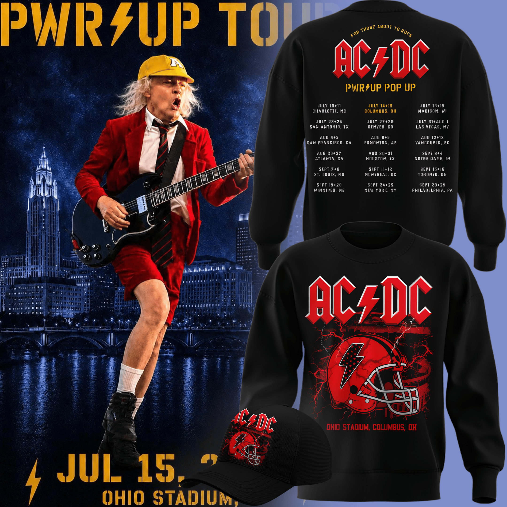 Ohio State Buckeyes X ACDC Sweatshirt 2026 ACDC Merch Gifts Ideas For Husband
