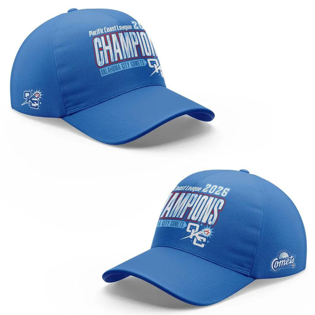 Oklahoma City Comets Pacific Coast League Champions 2026 Blue Hat OC Comets Merch Son Gifts