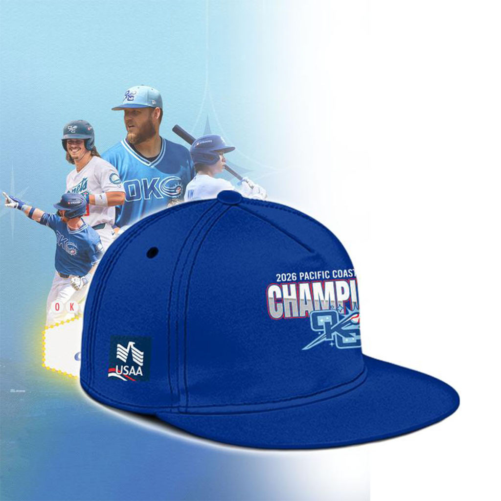 Oklahoma City Comets Pacific Coast League Champions 2026 Snapback Hat Comets Merchandise