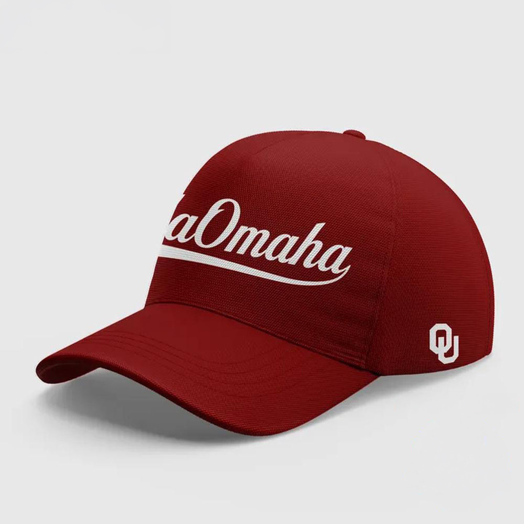 Oklahoma Sooners 2026 Baseball Men's College World Series OklaOmaha Hat Sooners Merch Red