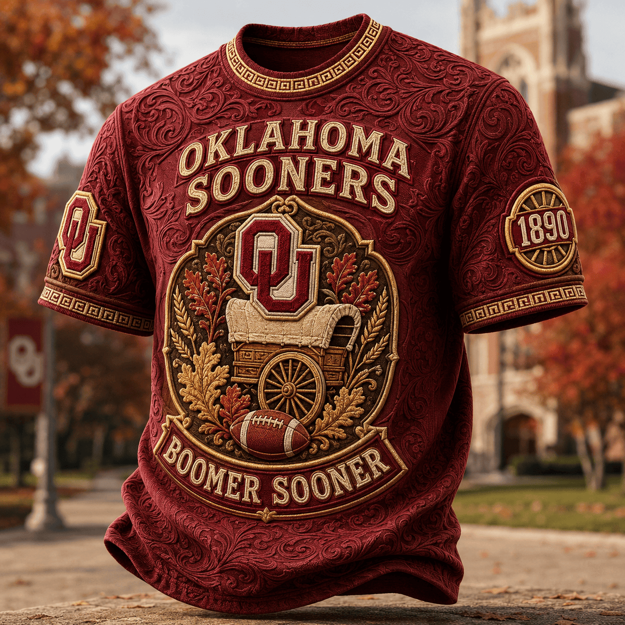 Oklahoma Sooners Autumn T-Shirt Boomer Sooner Shirt Oklahoma Sooners Merch Football Fan Gear