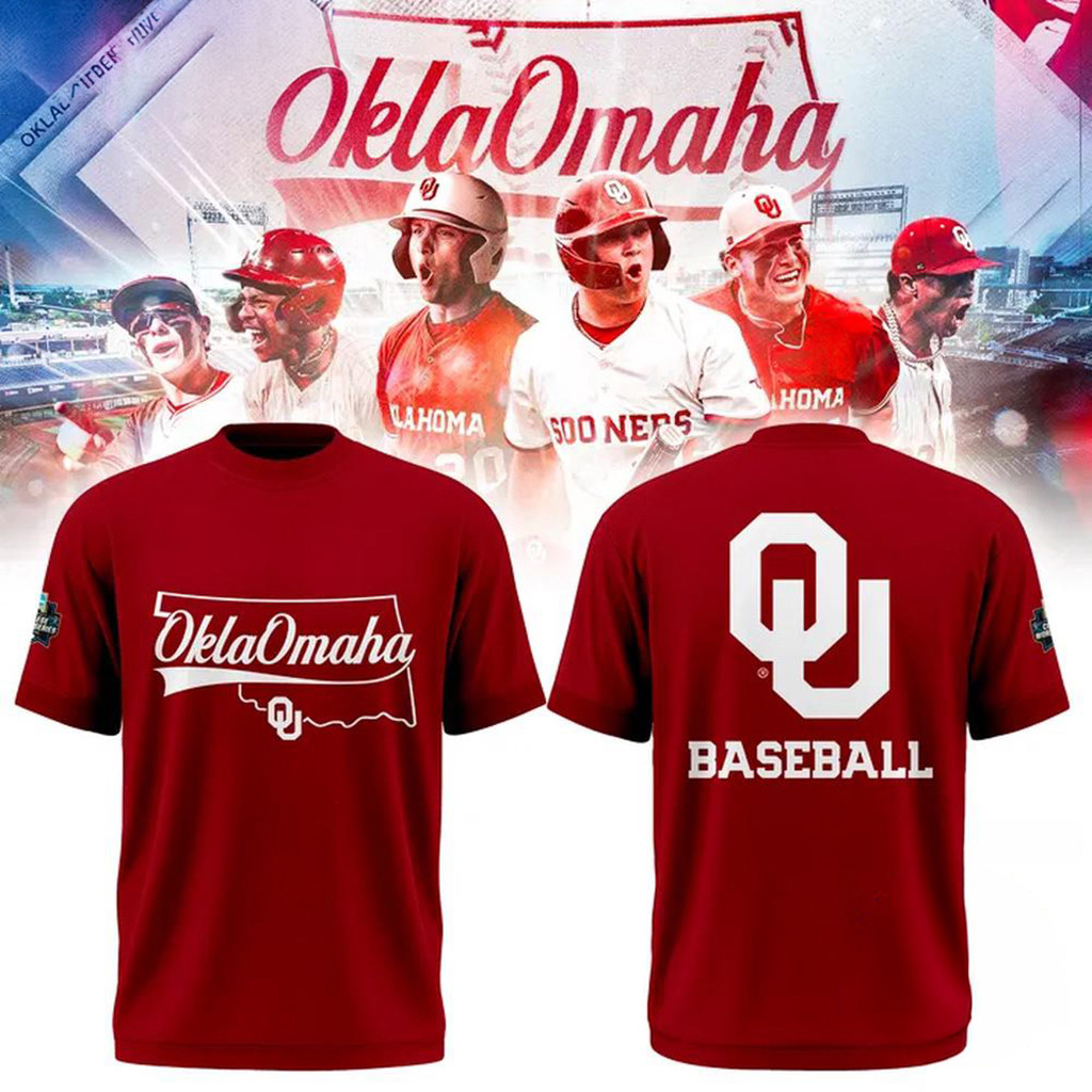 Oklahoma Sooners Baseball Omaha 2026 Men's College World Series T-Shirt Sooners Merch Red
