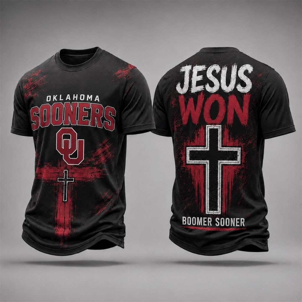 Oklahoma Sooners Jesus Won T-Shirt Boomer Sooner Shirt Oklahoma Sooners Merch Faith Gifts