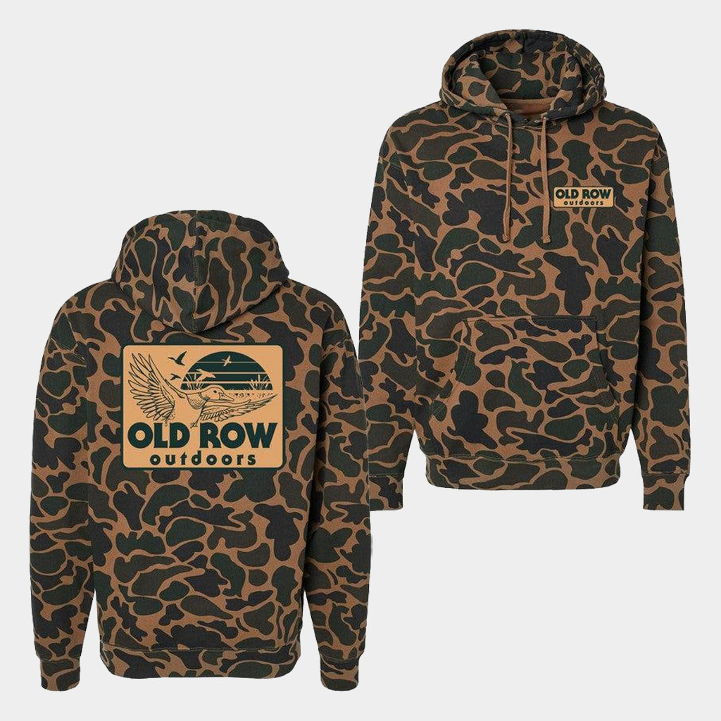 Old Row Merch Old Row Outdoors Duck Camo Hoodie Birthday Gift For Duck Hunters