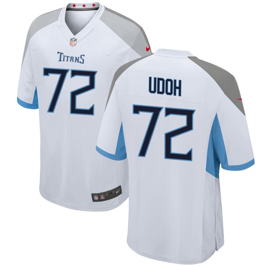 Olisaemeka Udoh Tennessee Titans 2025 Game Jersey - White