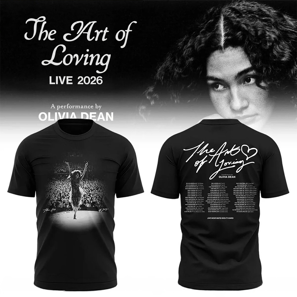 Olivia Dean 2026 The Art Of Loving Live T-Shirt Olivia Dean Tour Merch Gifts For Music Fans