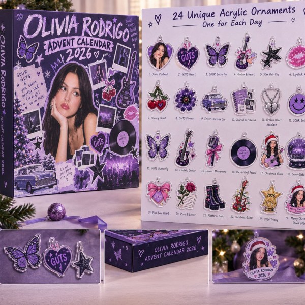 Olivia Rodrigo Advent Calendar 2026 24 Days Christmas Ornaments Box Olivia Rodrigo Merch Gifts - Image 2