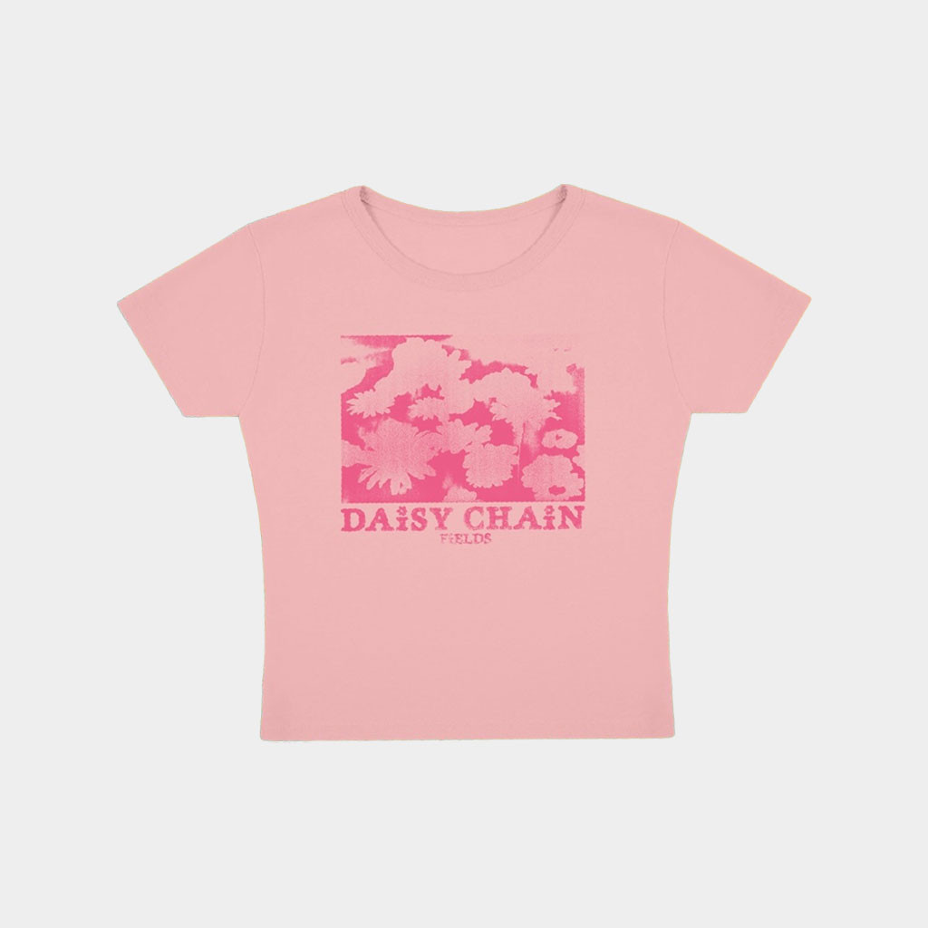Olivia Rodrigo's Daisy Chain Fields Festival Merch 2026 Daisy Chain Fields Baby Tee Pink