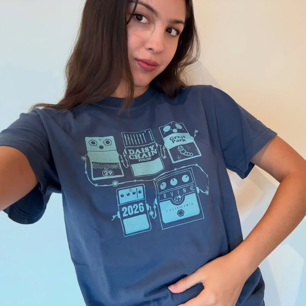 Olivia Rodrigo's Daisy Chain Fields Festival Merch 2026 Daisy Chain Fields Shirt Navy