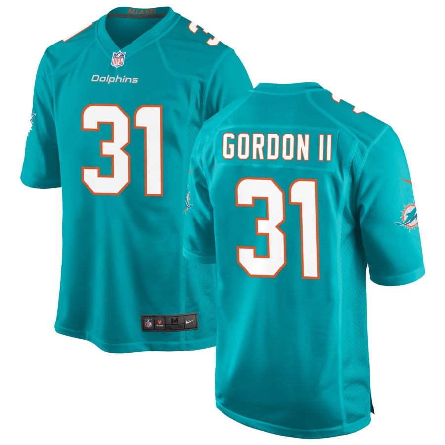 Ollie Gordon II Miami Dolphins 2025 Game Jersey - Aqua