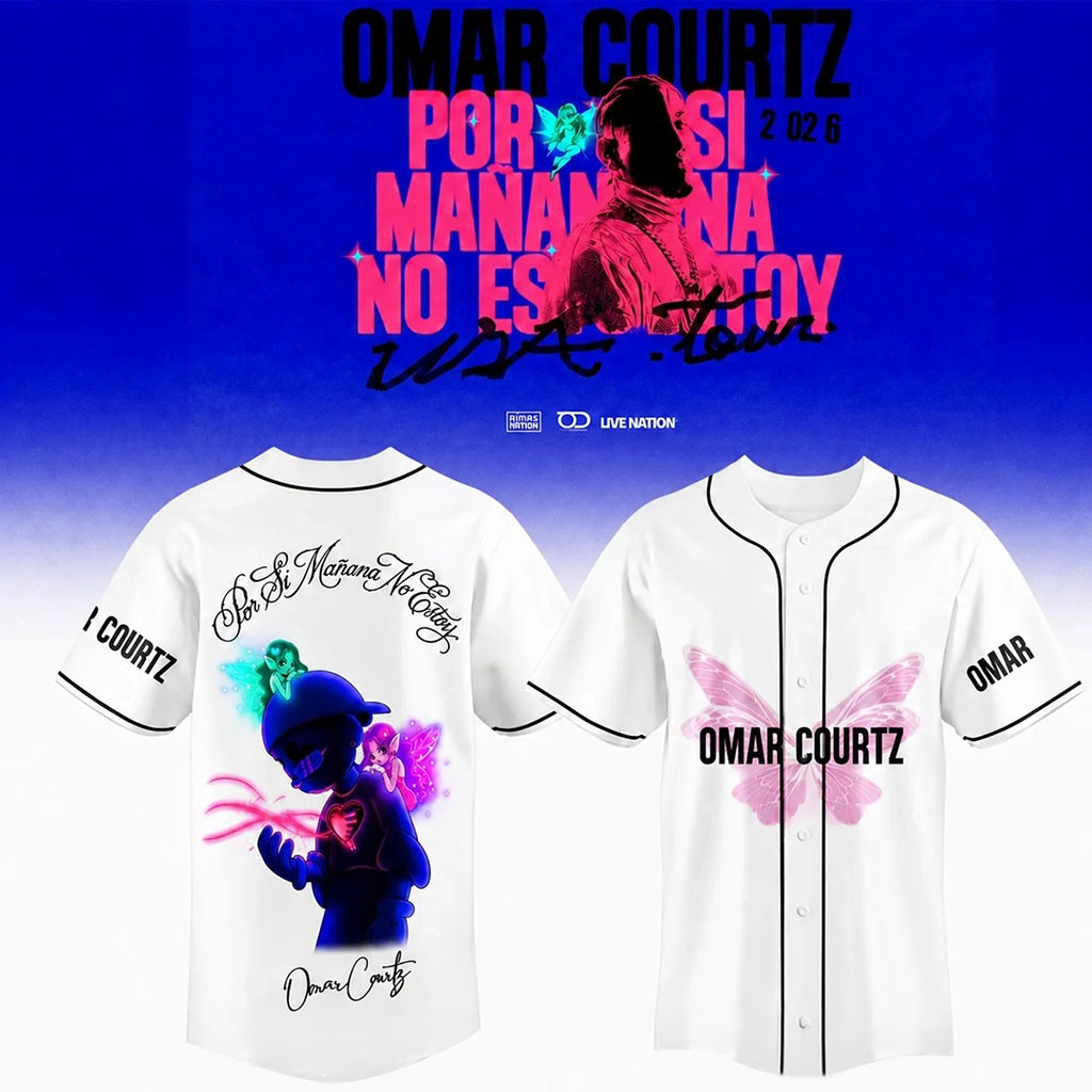 Omar Courtz Por Si Manana No Estoy World Tour 2026 Signed Jersey Omar Courtz Merch Gifts