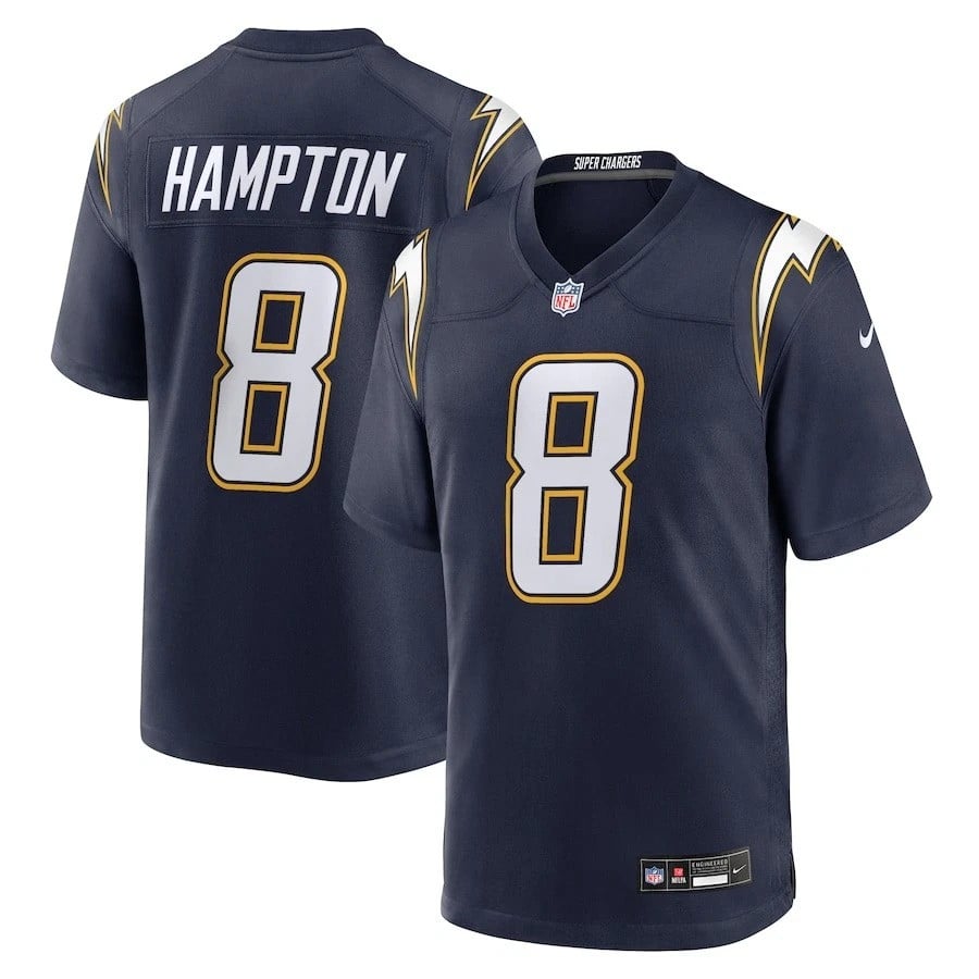 Omarion Hampton Los Angeles Chargers 2025 Alternate 2025 Game Jersey - Navy