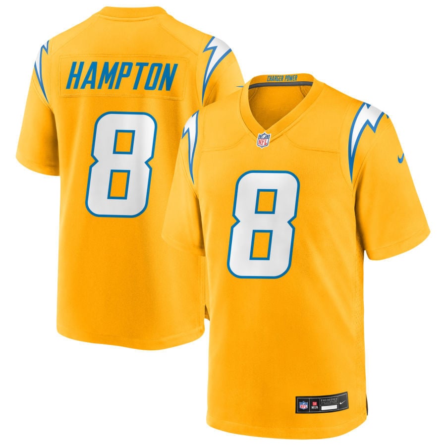 Omarion Hampton Los Angeles Chargers 2025 Alternate Charger Power Game Jersey - Gold
