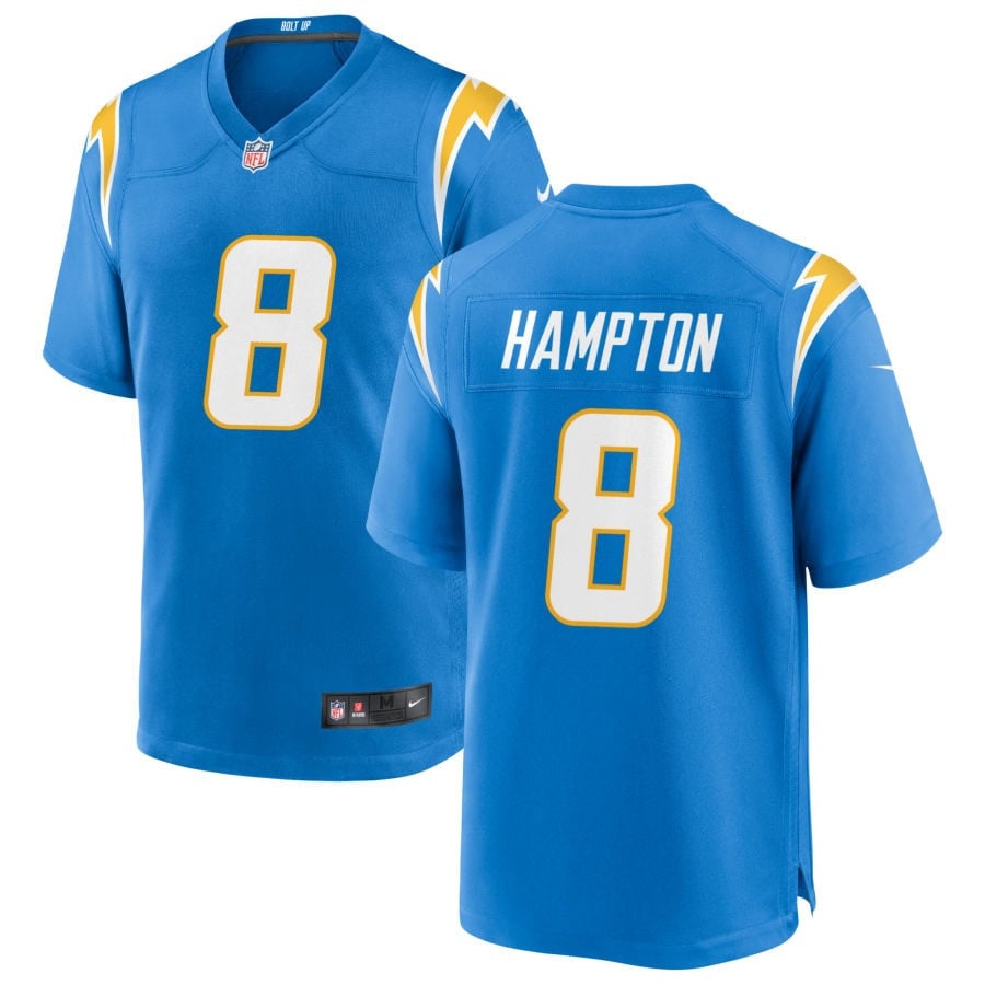 Omarion Hampton Los Angeles Chargers 2025 Game Jersey - Powder Blue