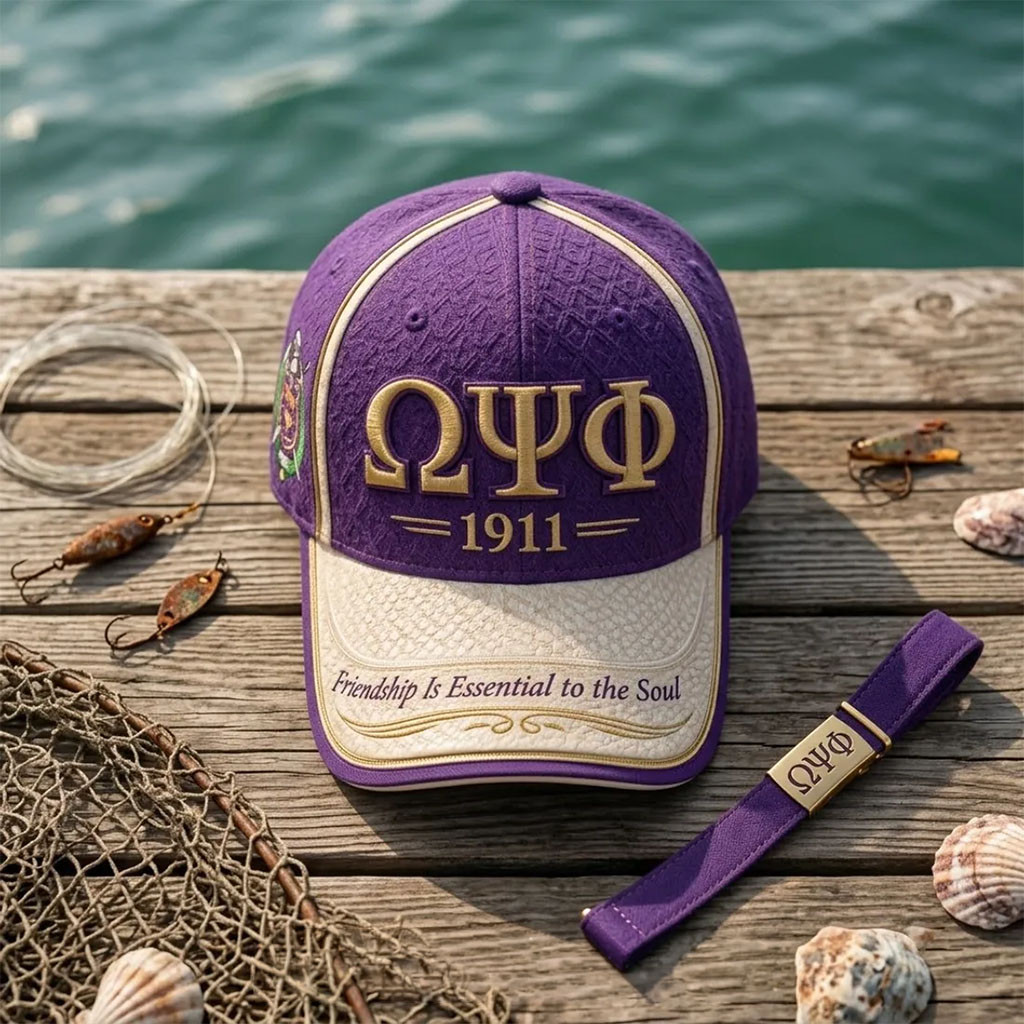 Omega Psi Phi Fraternity 1911 Textured Baseball Cap Omega Psi Phi Merch Gifts For BFF