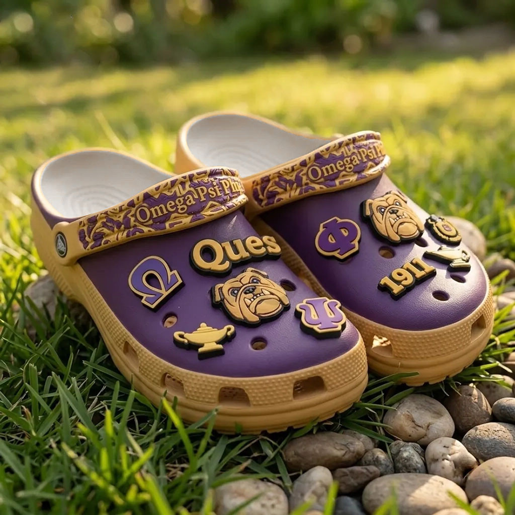 Omega Psi Phi Mascot Slip On Clogs Omega Psi Phi Merch Gift Ideas For Friends