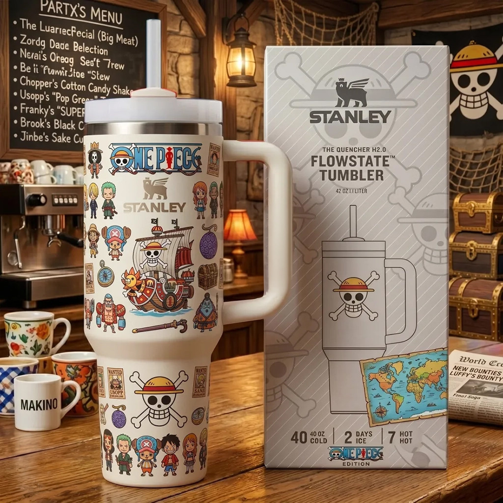 One Piece Anime Chibi Tumbler Straw Hat Luffy Travel Mug One Piece Merch Gifts For Brothers