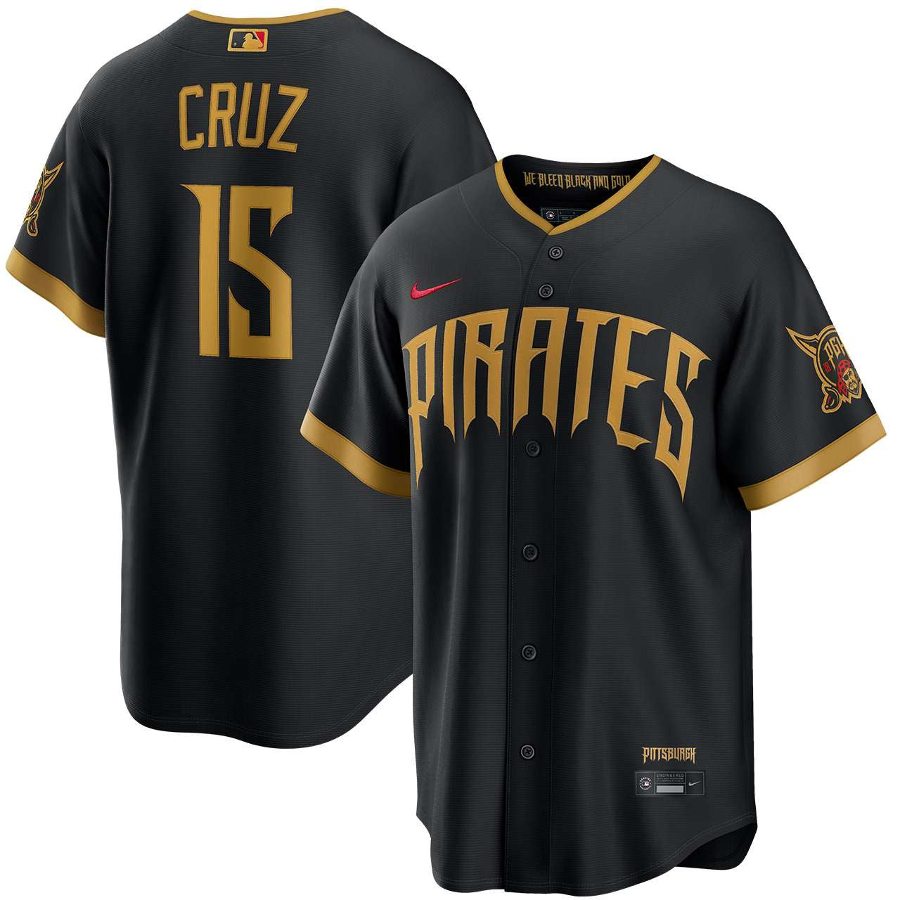 Oneil Cruz Pittsburgh Pirates 2026 City Connect Stadium Jersey - Black