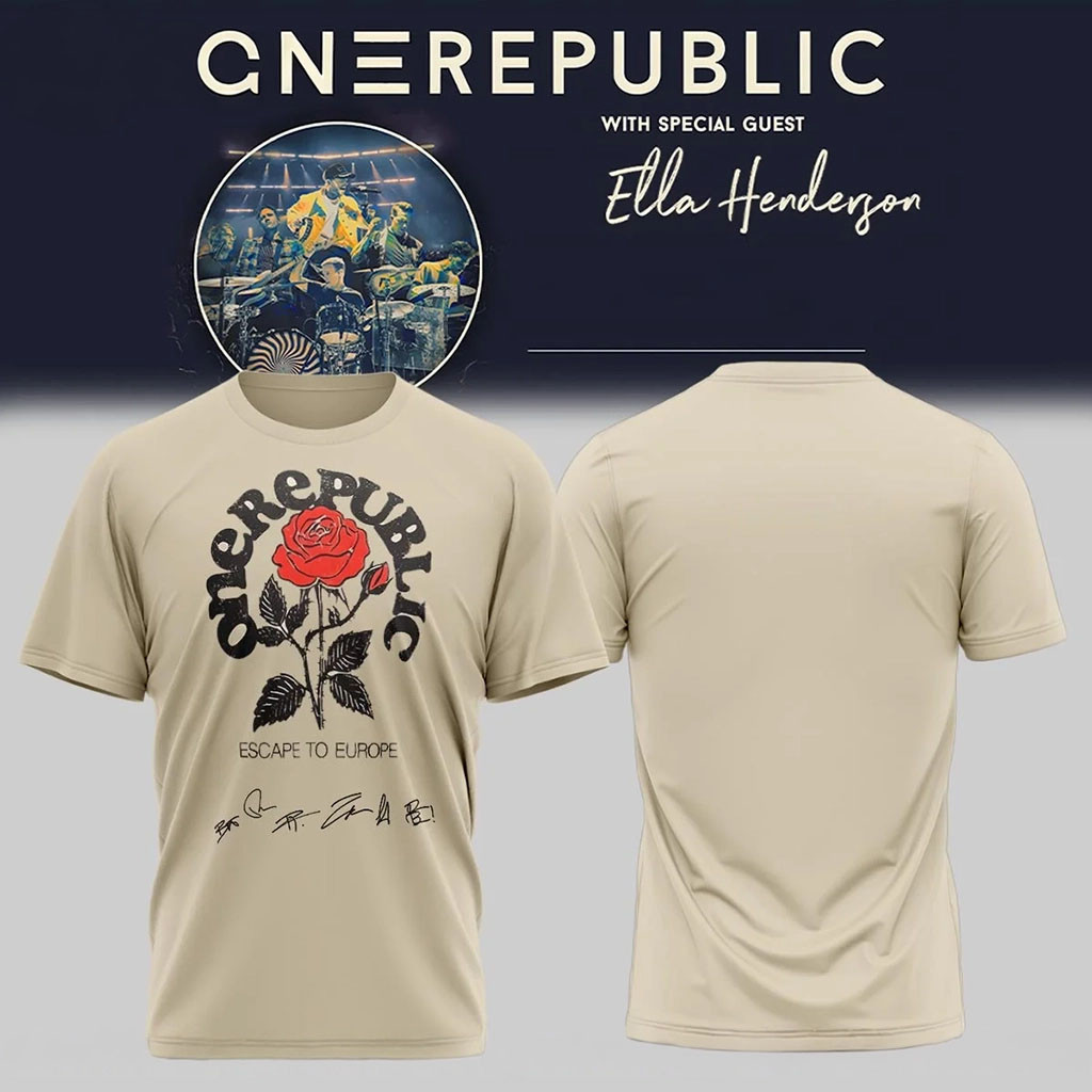 OneRepublic Merch 2026 Escape To Europe T-Shirt OneRepublic Tour Merch Gift For Music Lovers
