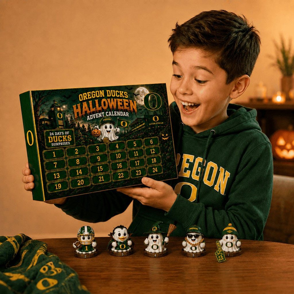 Oregon Ducks 2026 Halloween Advent Calendar Oregon Ducks Merch Gift For Football Fans