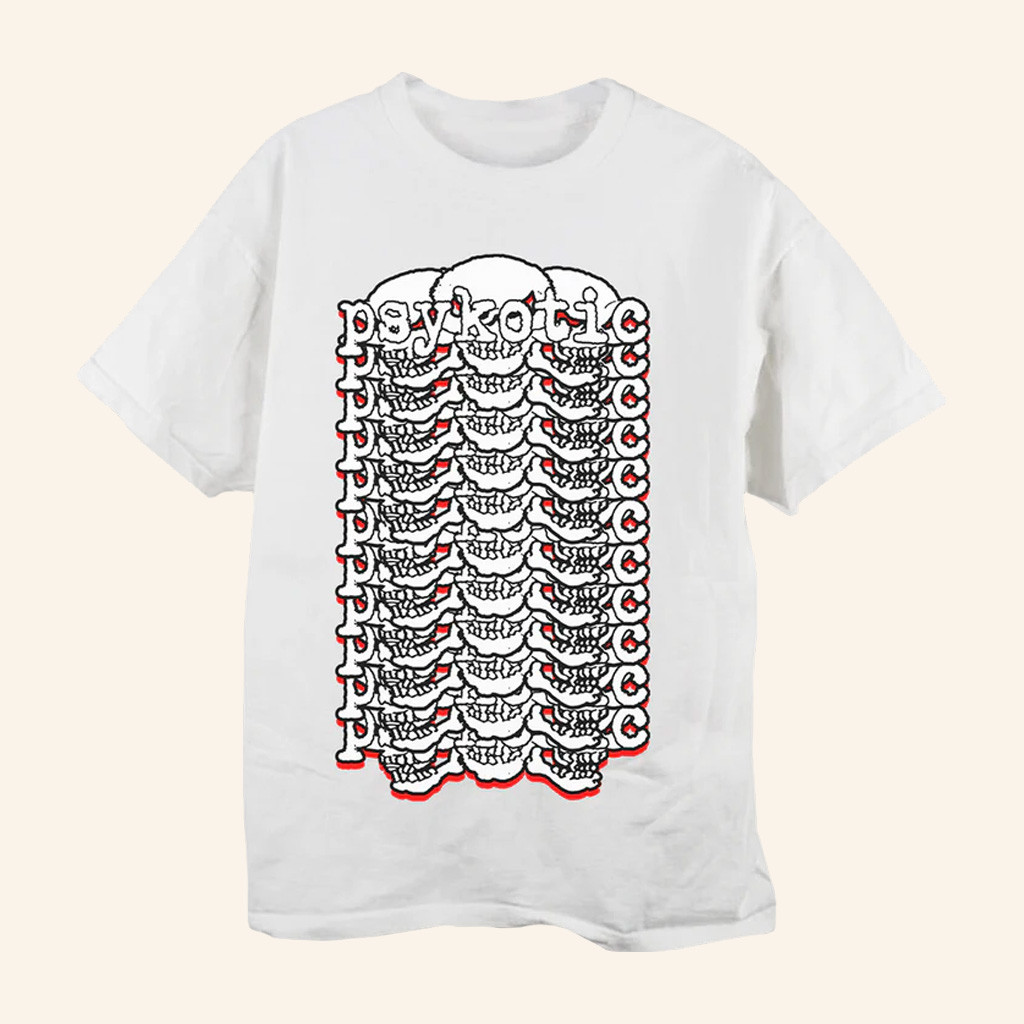 OsamaSon Merch Psykotic Logo White T-Shirt Music Lover Gift Ideas For Him