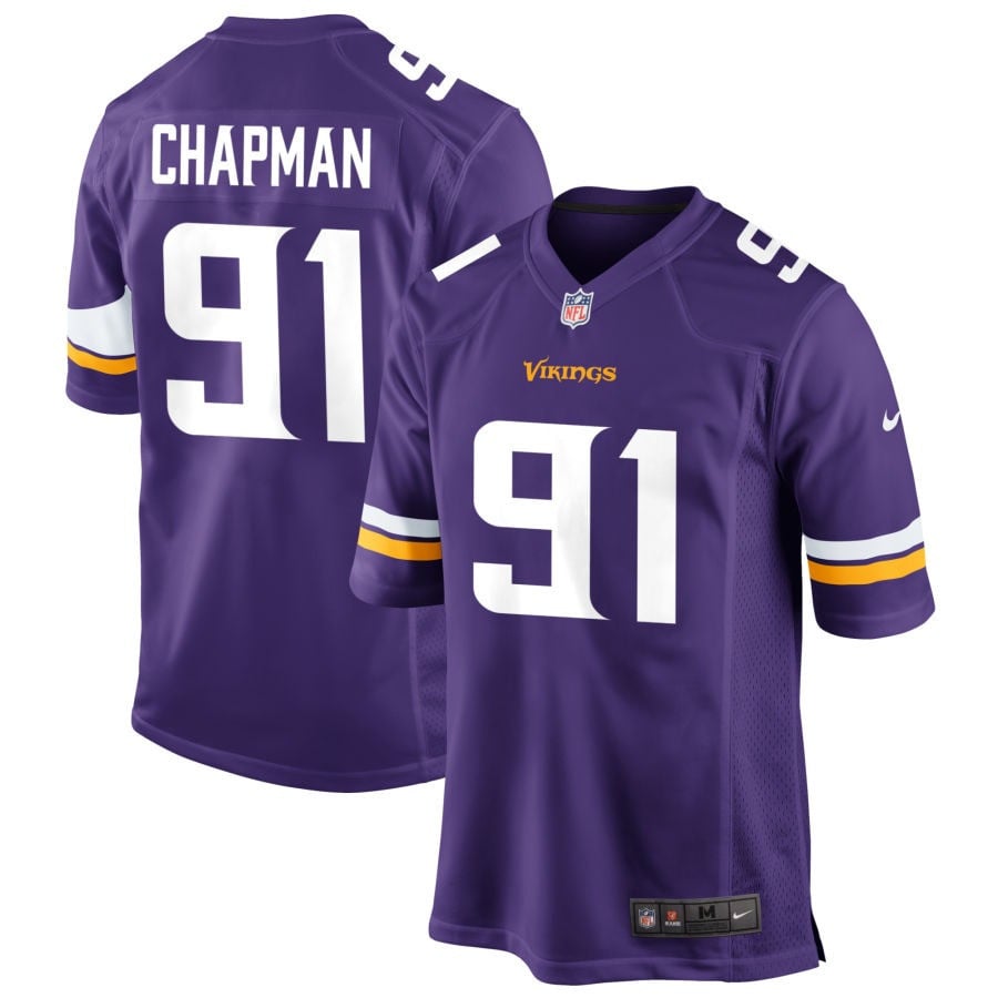 Oscar Chapman Minnesota Vikings 2025 Game Jersey - Purple